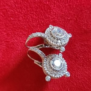 Juduth Ripka Round CZ Sterling Silver Earrings